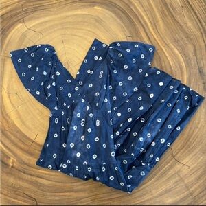 Madewell Blue Dress with White Pattern